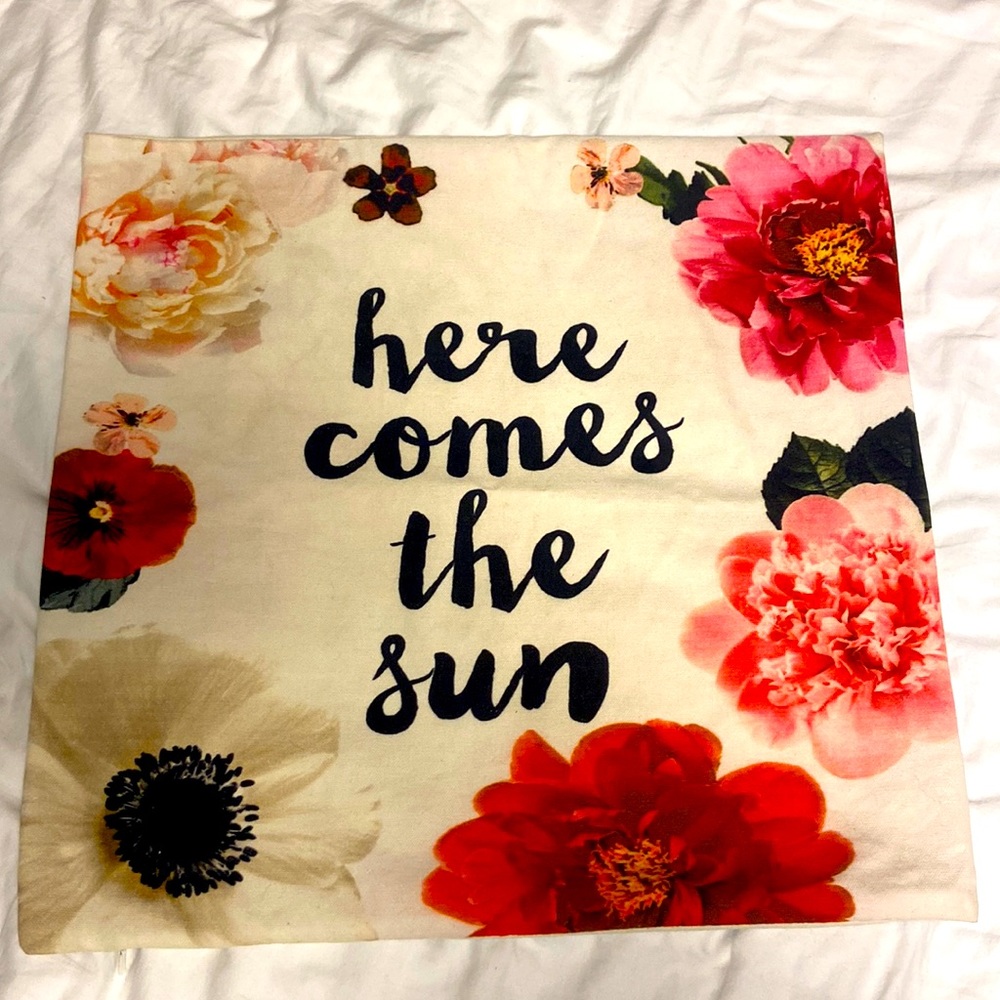 Indigo • ‘Here Comes The Sun’ Canvas Pillow Case